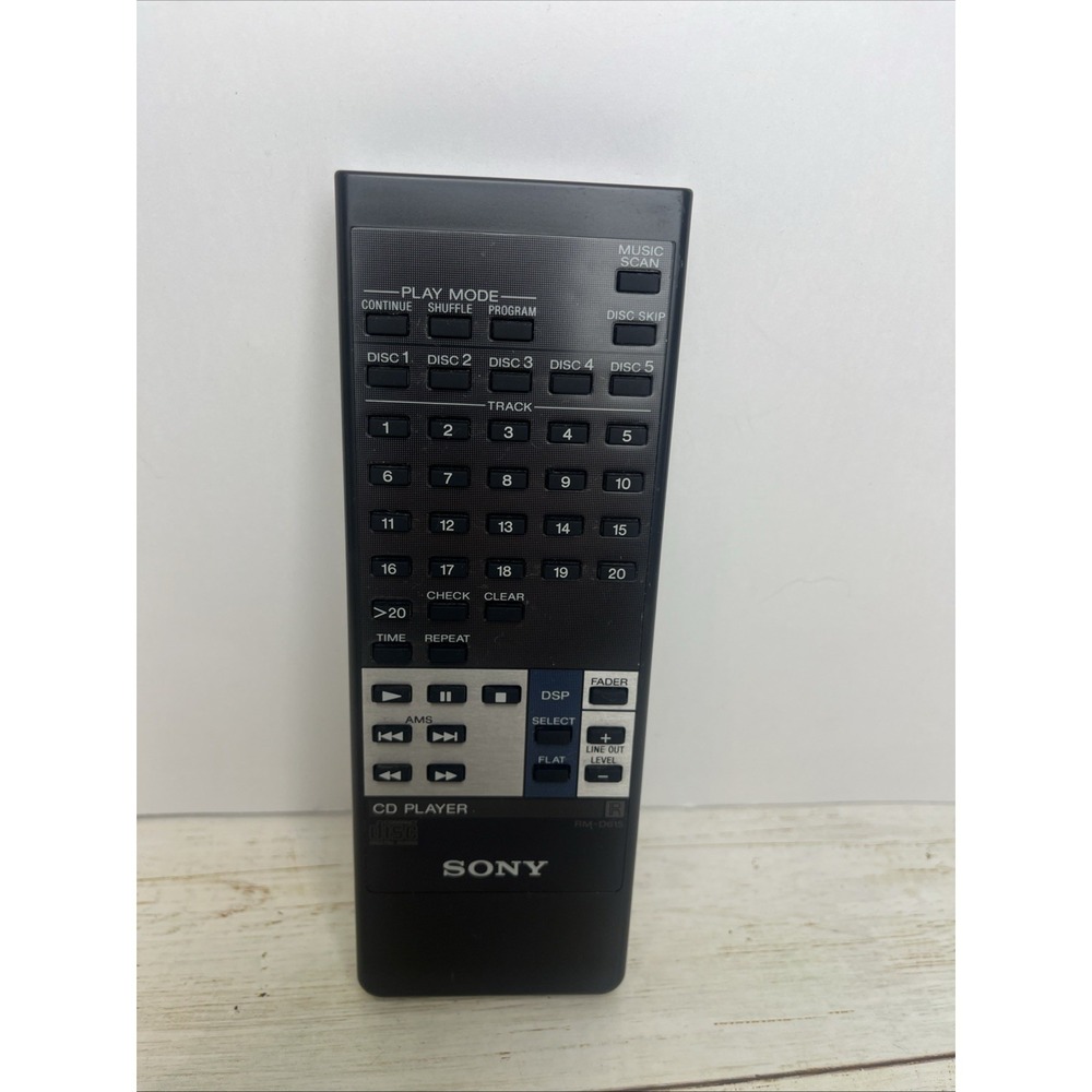 Genuine Sony Remote Control RM-D615 for Black CD Player Tested Working